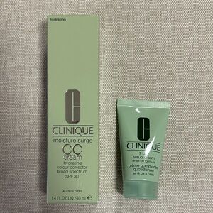 Clinique Moisture Surge CC Cream Medium Deep & 7 Day Scrub Cream NWT